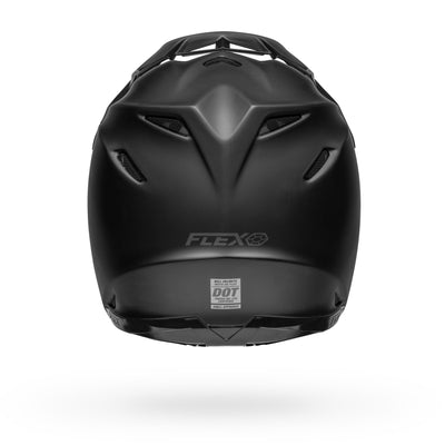 bell moto 9s flex dirt motorcycle helmet matte black back