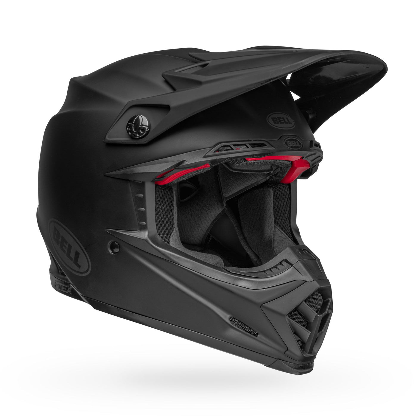 bell moto 9s flex dirt motorcycle helmet matte black front right