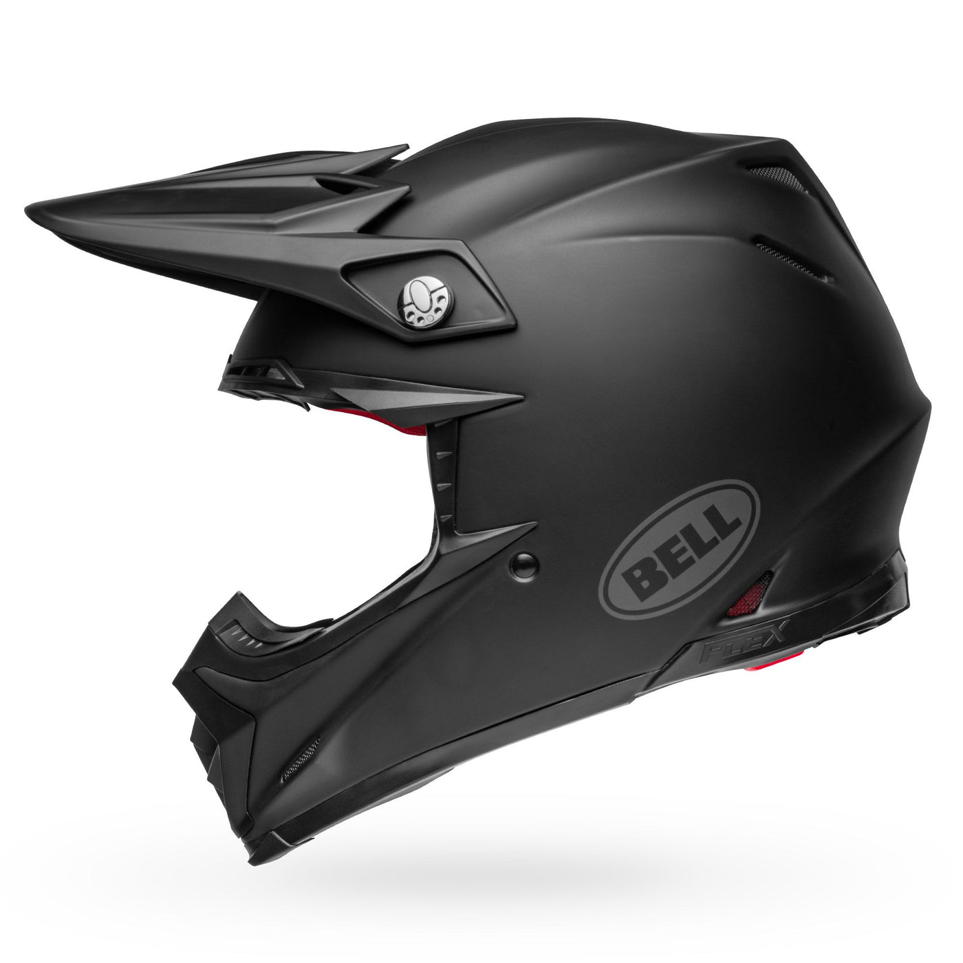 bell moto 9s flex dirt motorcycle helmet matte black left