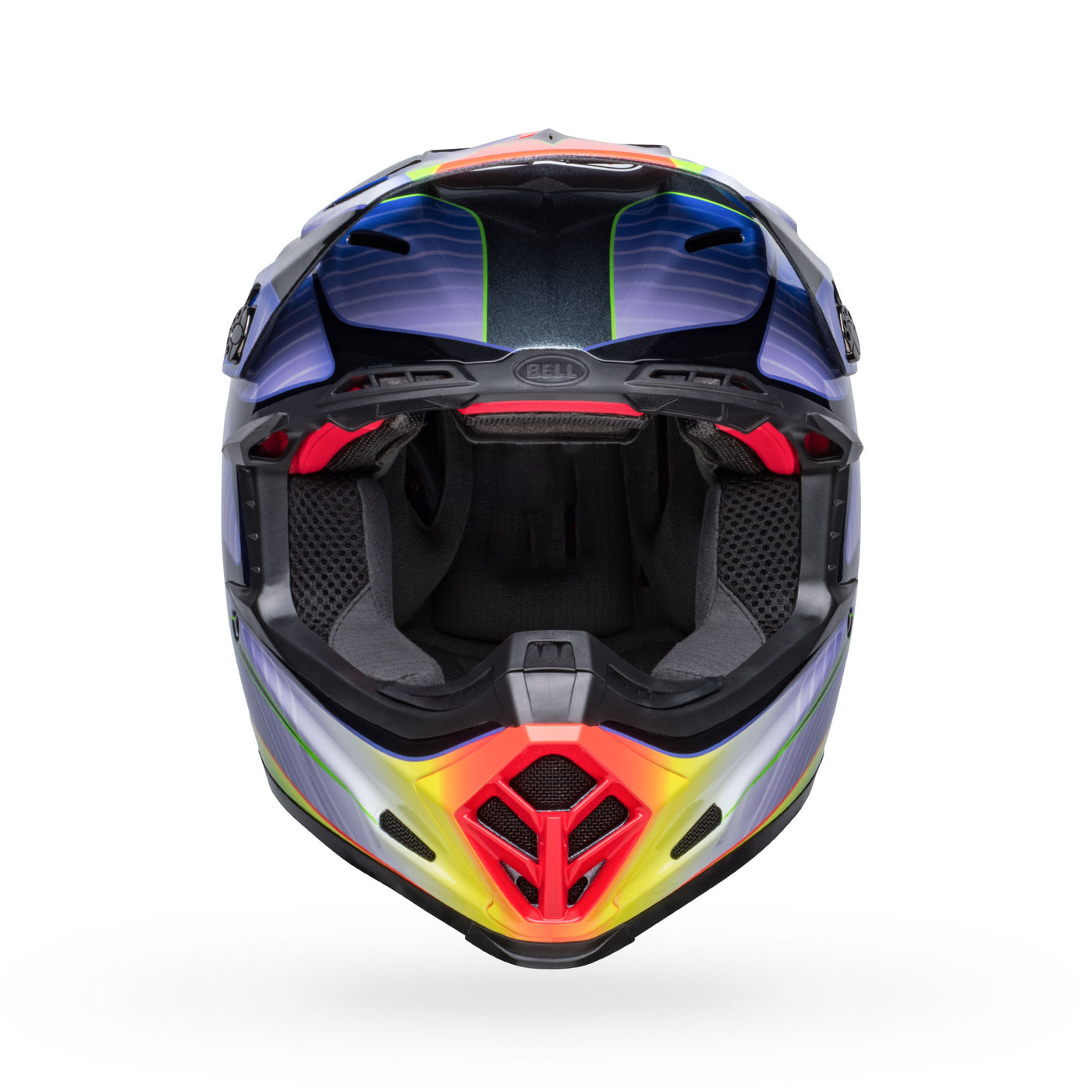 bell moto 9s flex dirt motorcycle helmet pro circuit 23 gloss silver metallic flake front