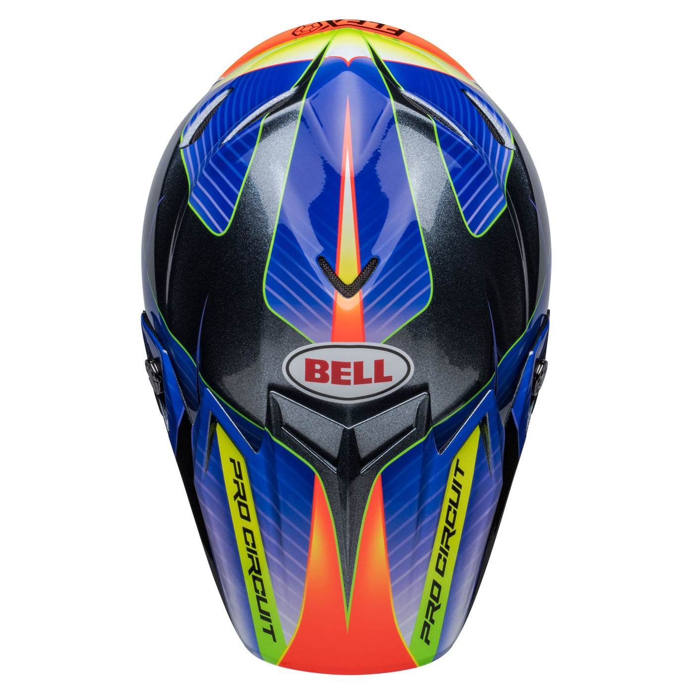 bell moto 9s flex dirt motorcycle helmet pro circuit 23 gloss silver metallic flake top