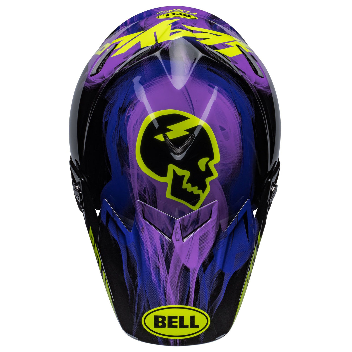 bell moto 9s flex dirt motorcycle helmet slayco gloss black purple top