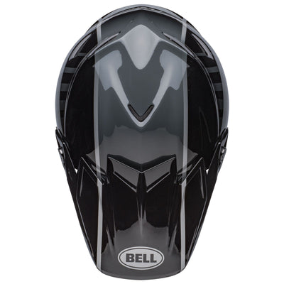 bell moto 9s flex dirt motorcycle helmet sprint matte gloss black gray top