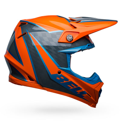 bell moto 9s flex dirt motorcycle helmet sprite gloss orange gray right