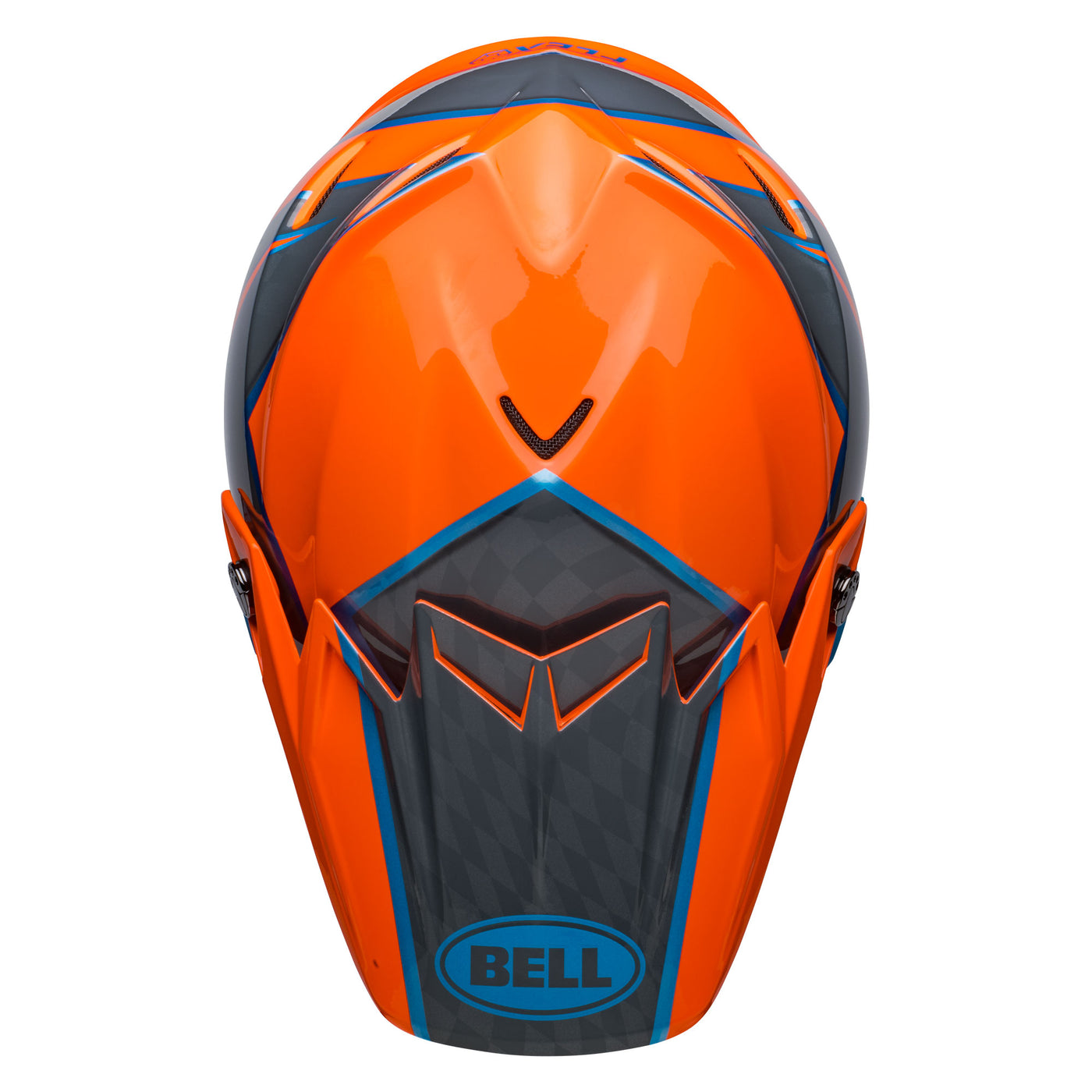 bell moto 9s flex dirt motorcycle helmet sprite gloss orange gray top