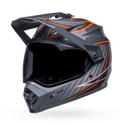 bell mx 9 adventure mips dirt motorcycle helmet dalton gloss black orange front left