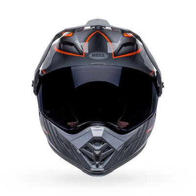 bell mx 9 adventure mips dirt motorcycle helmet dalton gloss black orange front
