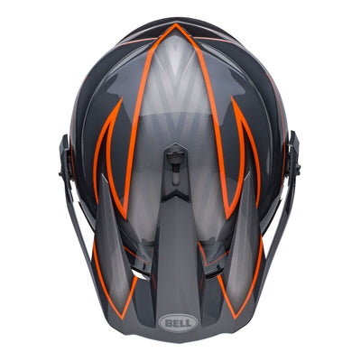 bell mx 9 adventure mips dirt motorcycle helmet dalton gloss black orange top