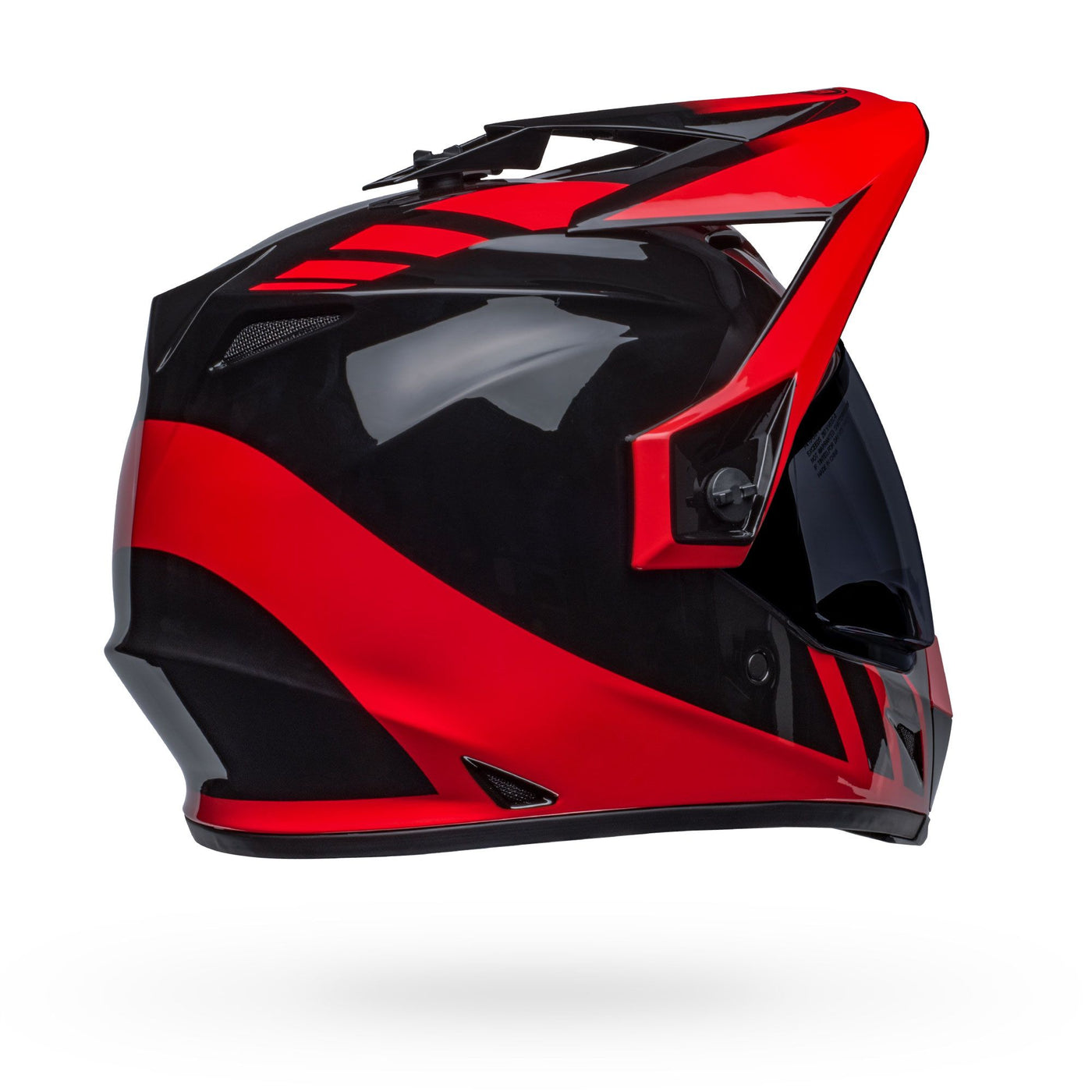bell mx 9 adventure mips dirt motorcycle helmet dash gloss black red back right