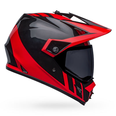 bell mx 9 adventure mips dirt motorcycle helmet dash gloss black red right