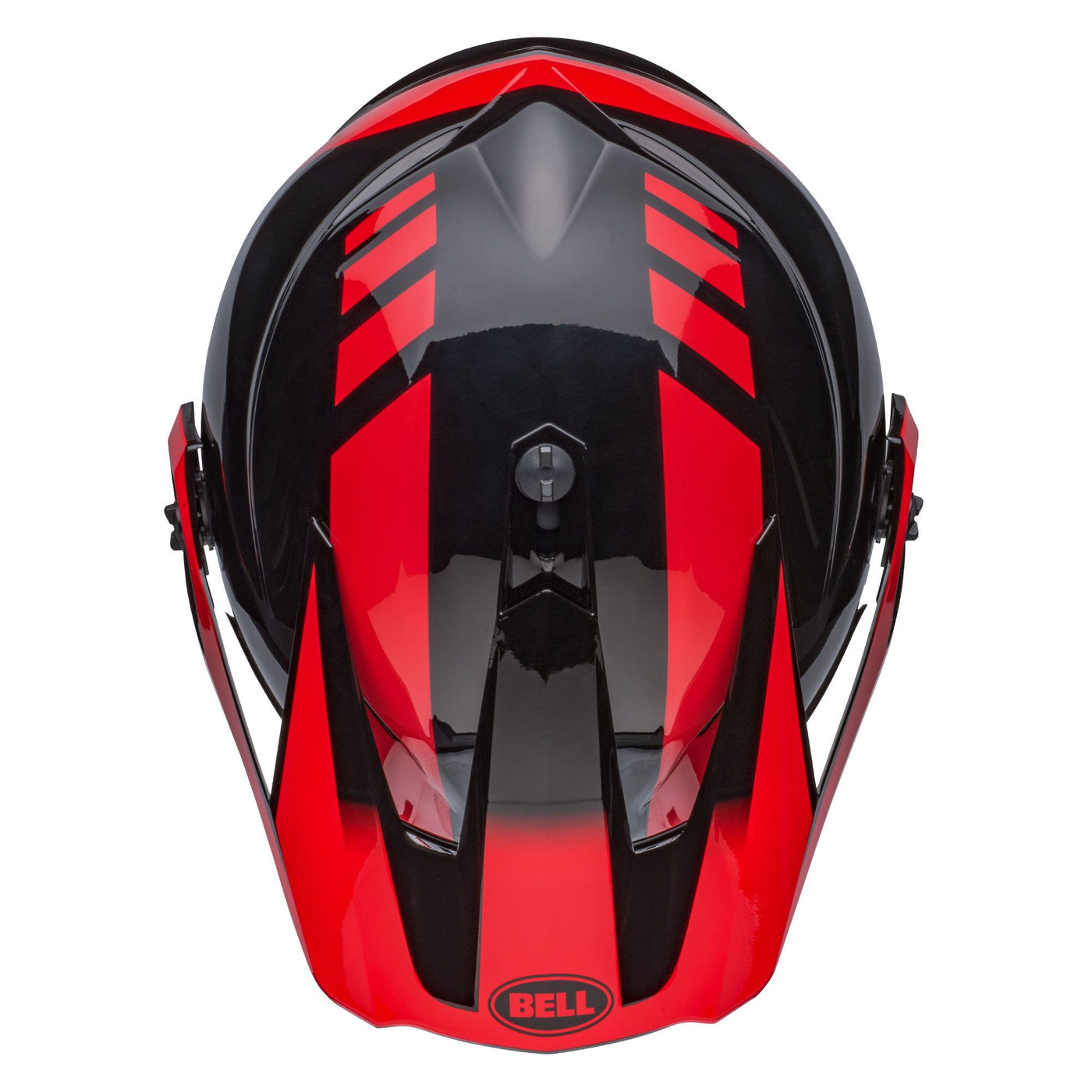 bell mx 9 adventure mips dirt motorcycle helmet dash gloss black red top