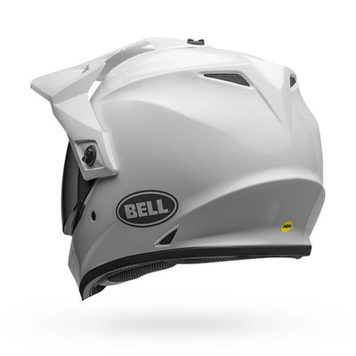 bell mx 9 adventure mips dirt motorcycle helmet gloss white back left