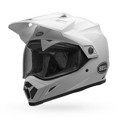 bell mx 9 adventure mips dirt motorcycle helmet gloss white front left