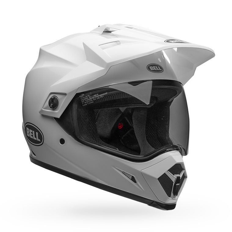 bell mx 9 adventure mips dirt motorcycle helmet gloss white front right