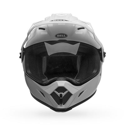 bell mx 9 adventure mips dirt motorcycle helmet gloss white front