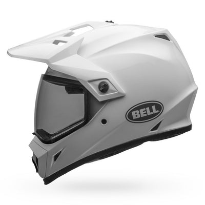 bell mx 9 adventure mips dirt motorcycle helmet gloss white left