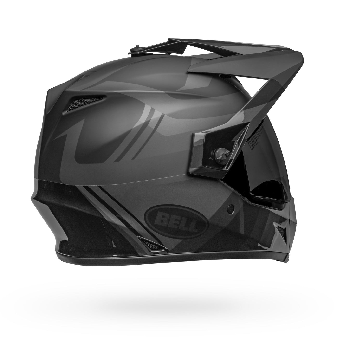 bell mx 9 adventure mips dirt motorcycle helmet marauder matte gloss blackout back right