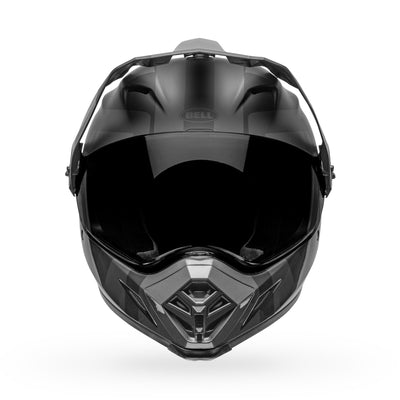 bell mx 9 adventure mips dirt motorcycle helmet marauder matte gloss blackout front