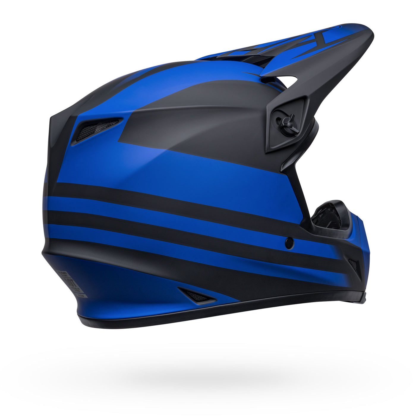 bell mx 9 mips dirt motorcycle helmet disrupt matte black blue back right