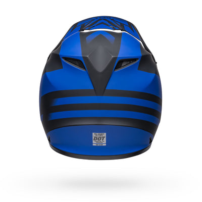 bell mx 9 mips dirt motorcycle helmet disrupt matte black blue back