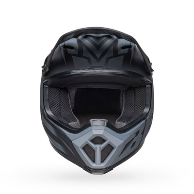 bell mx 9 mips dirt motorcycle helmet disrupt matte black charcoal front