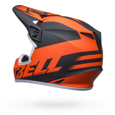 bell mx 9 mips dirt motorcycle helmet disrupt matte black orange back left