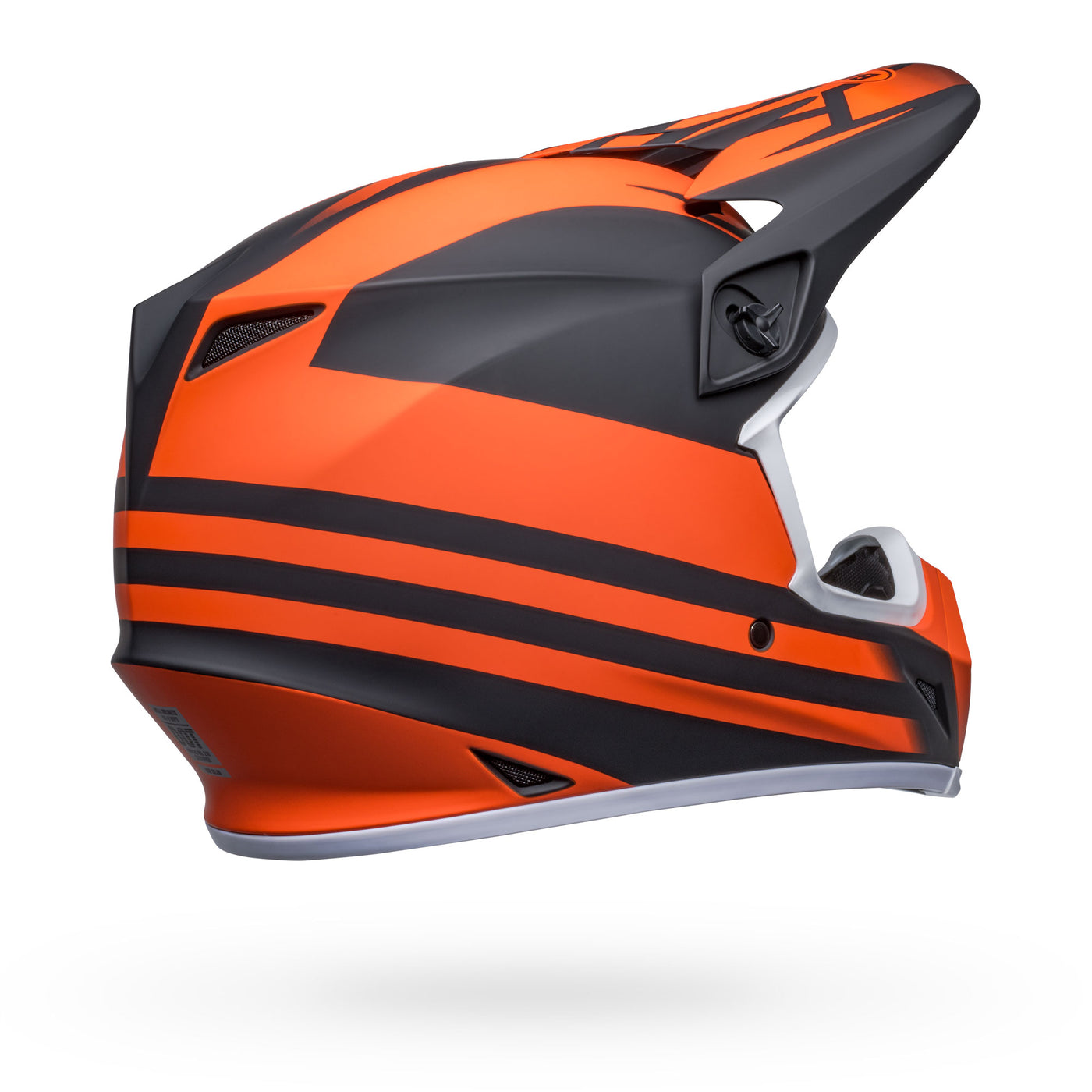 bell mx 9 mips dirt motorcycle helmet disrupt matte black orange back right