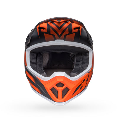 bell mx 9 mips dirt motorcycle helmet disrupt matte black orange front