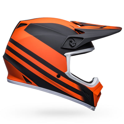 bell mx 9 mips dirt motorcycle helmet disrupt matte black orange right
