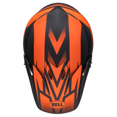 bell mx 9 mips dirt motorcycle helmet disrupt matte black orange top