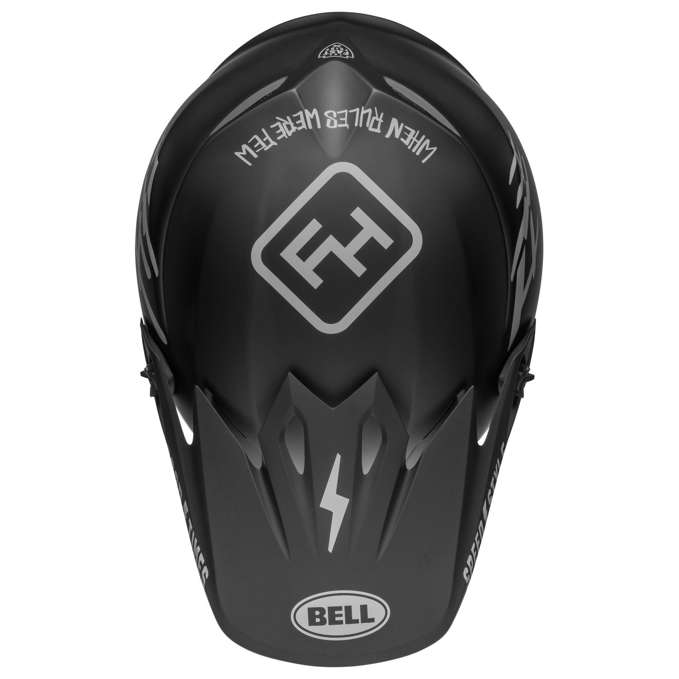 bell mx 9 mips dirt motorcycle helmet fasthouse matte black gray top