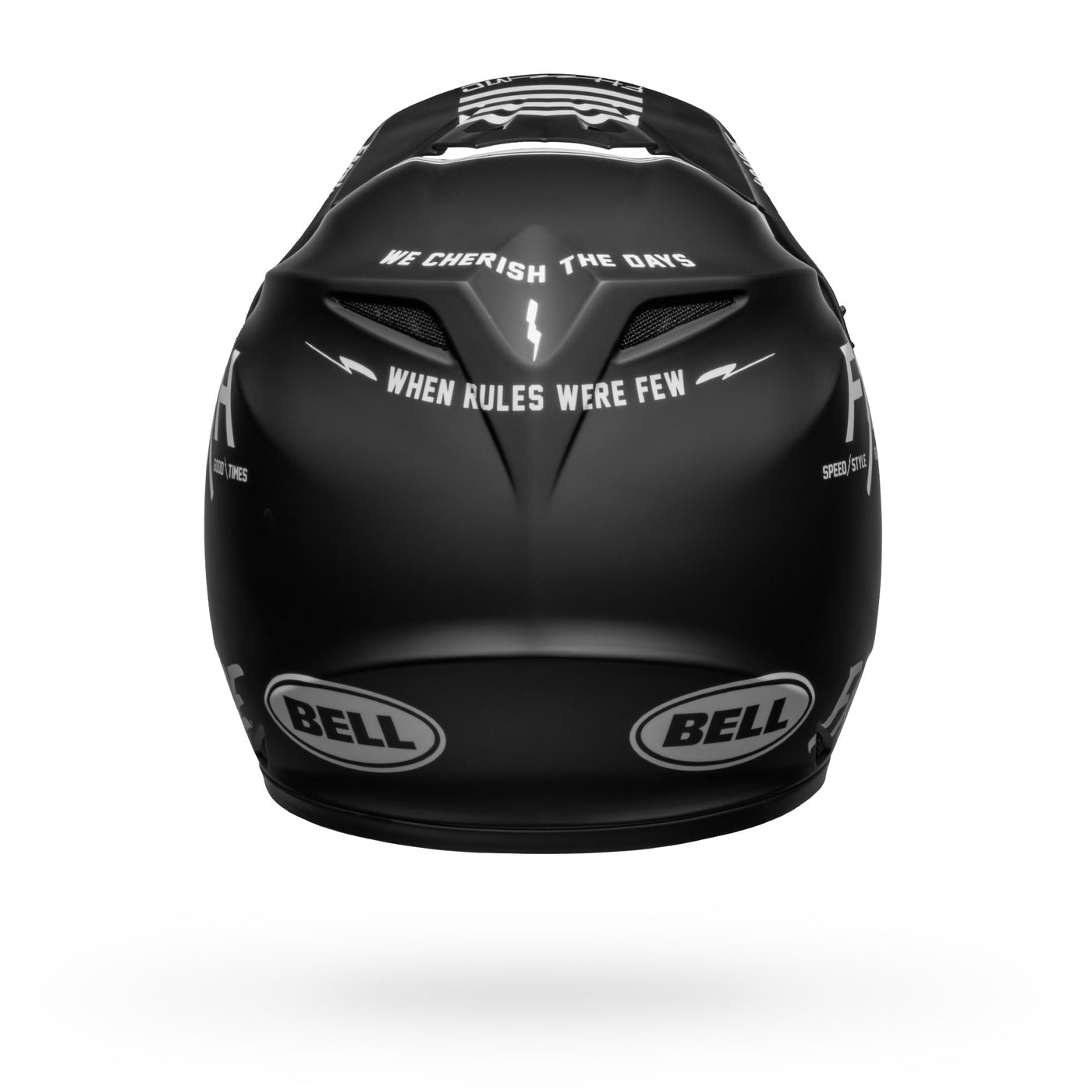 bell mx 9 mips dirt motorcycle helmet fasthouse prospect matte black white back