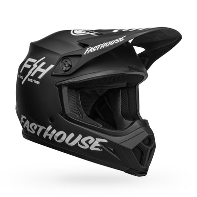 bell mx 9 mips dirt motorcycle helmet fasthouse prospect matte black white front right