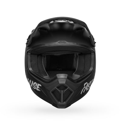 bell mx 9 mips dirt motorcycle helmet fasthouse prospect matte black white front