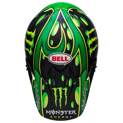 bell mx 9 mips dirt motorcycle helmet mcgrath showtime replica matte black green top