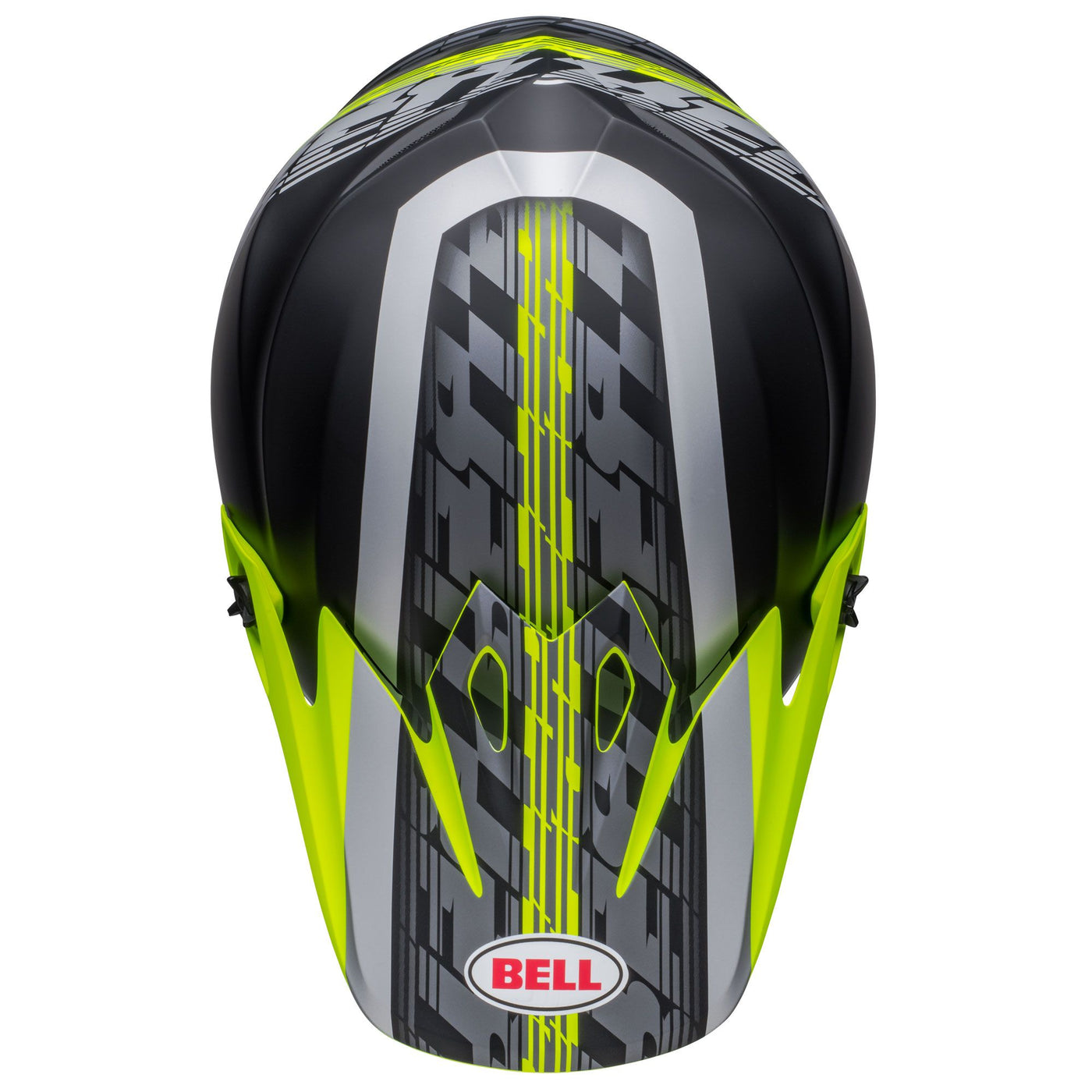 bell mx 9 mips dirt motorcycle helmet offset matte black hi viz yellow top