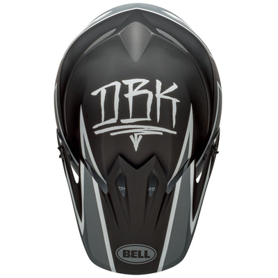 bell mx 9 mips dirt motorcycle helmet twitch matte black gray white top
