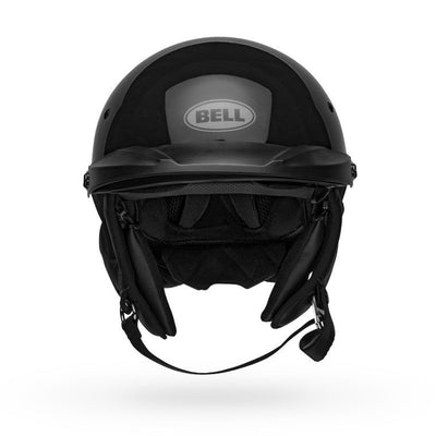 bell pit boss cruiser motorcycle helmet gloss black front