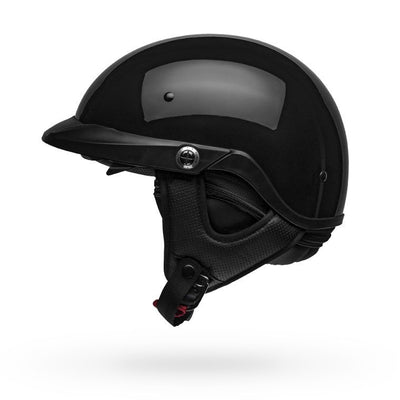 bell pit boss cruiser motorcycle helmet gloss black left