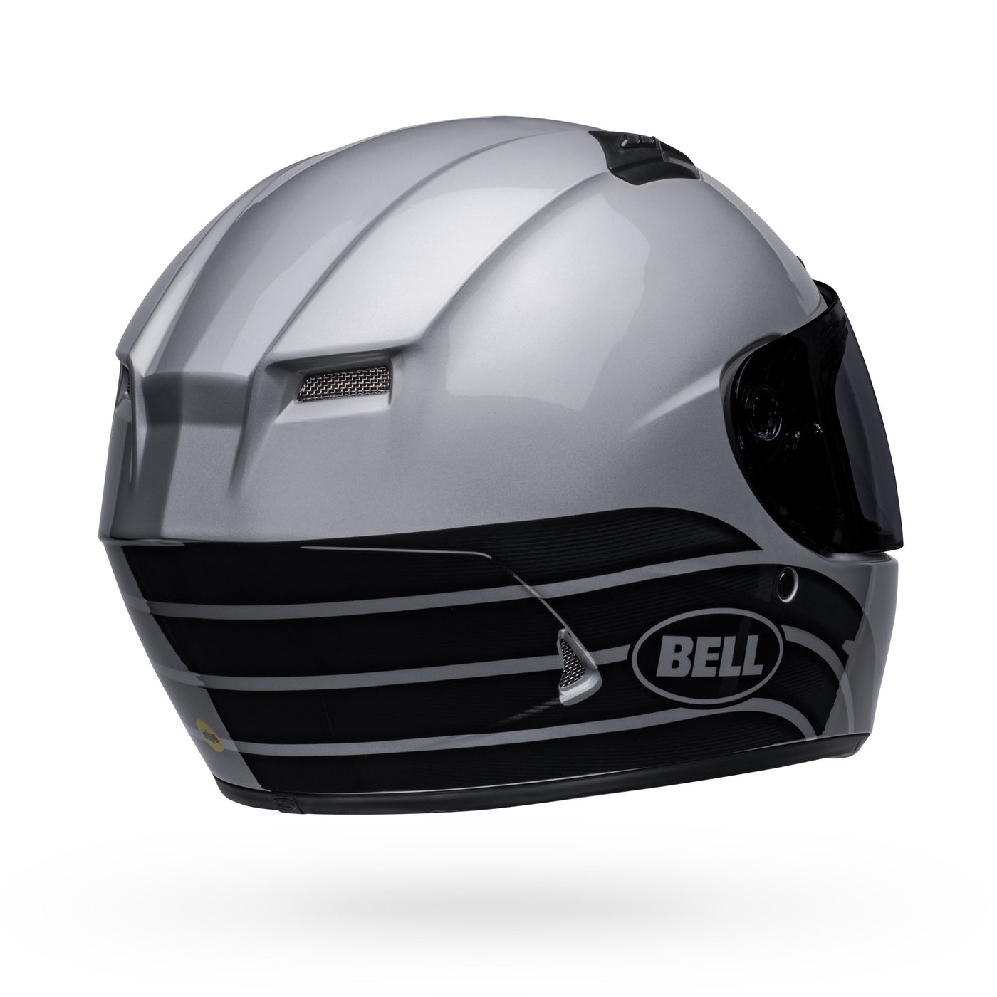 bell qualifier dlx mips street full face motorcycle helmet ace 4 gloss gray charcoal back right