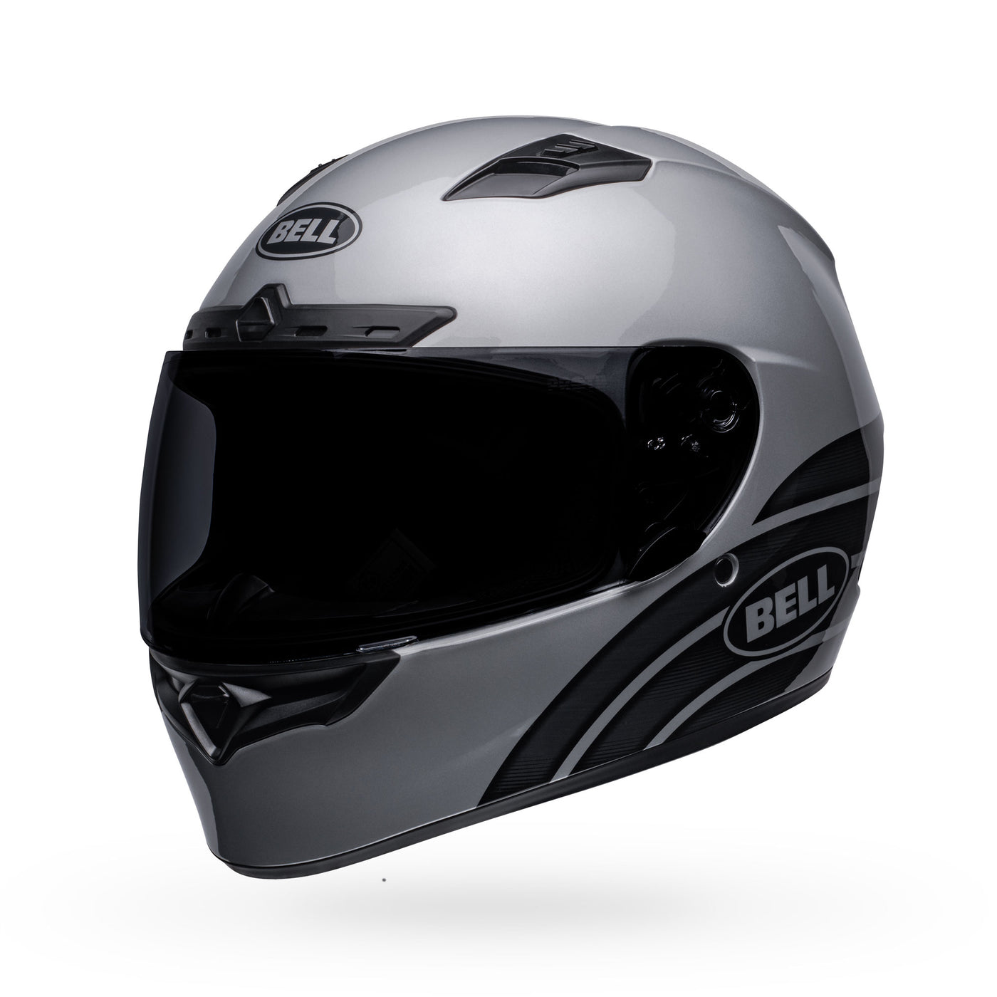 bell qualifier dlx mips street full face motorcycle helmet ace 4 gloss gray charcoal front left