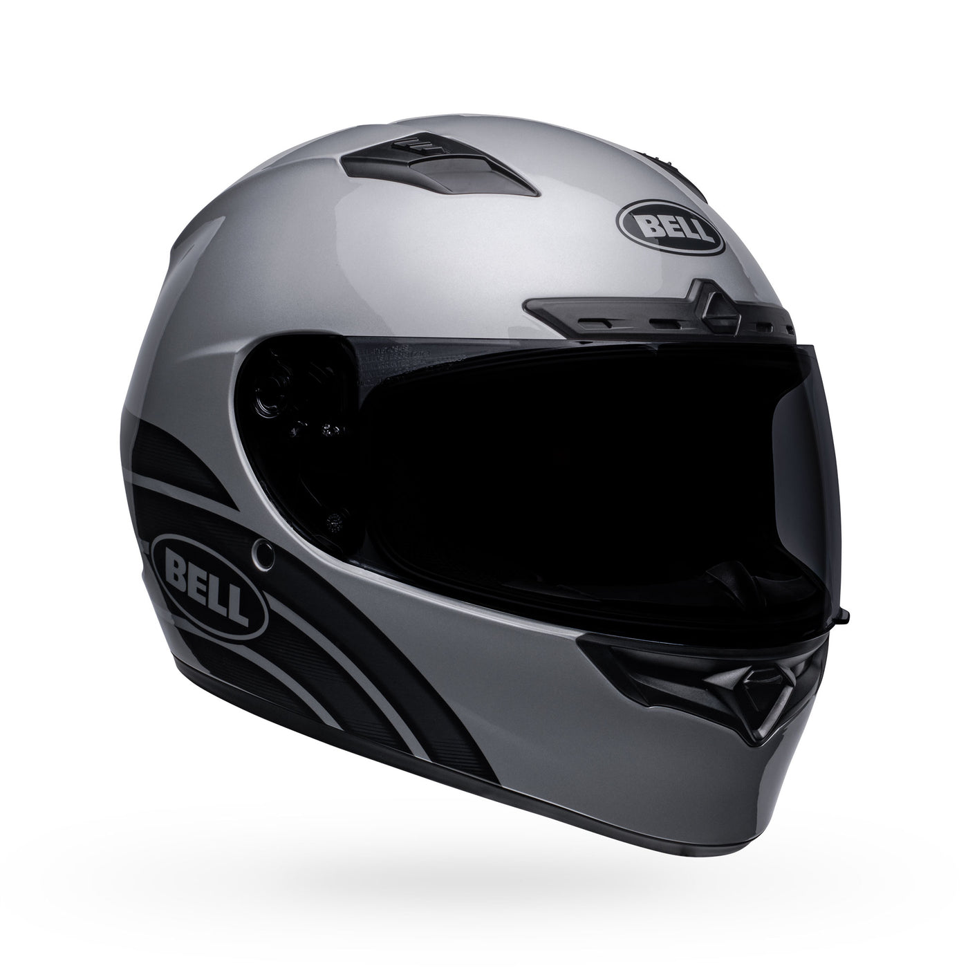 bell qualifier dlx mips street full face motorcycle helmet ace 4 gloss gray charcoal front right