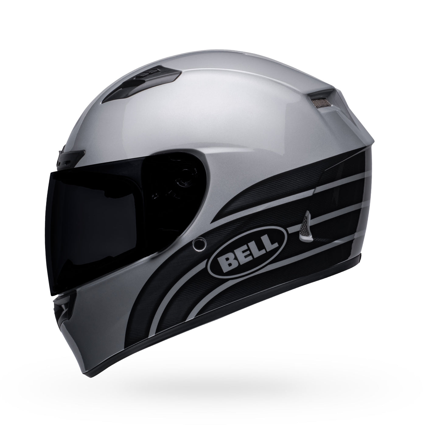 bell qualifier dlx mips street full face motorcycle helmet ace 4 gloss gray charcoal left