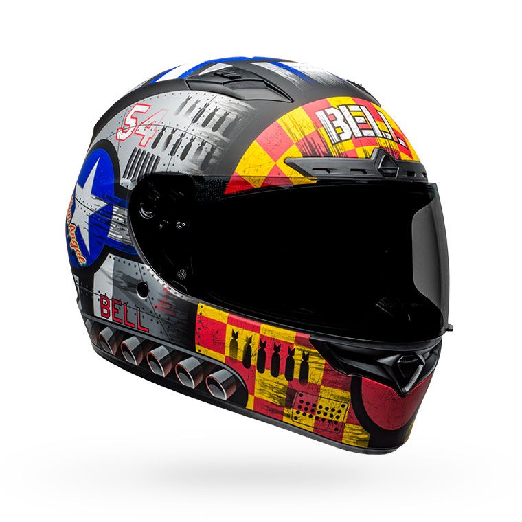 bell qualifier dlx mips street full face motorcycle helmet devil may care 2020 matte gray front right