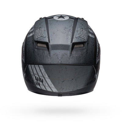 bell qualifier dlx mips street full face motorcycle helmet devil may care matte black gray back