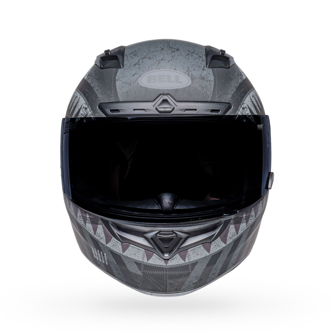 bell qualifier dlx mips street full face motorcycle helmet devil may care matte black gray front