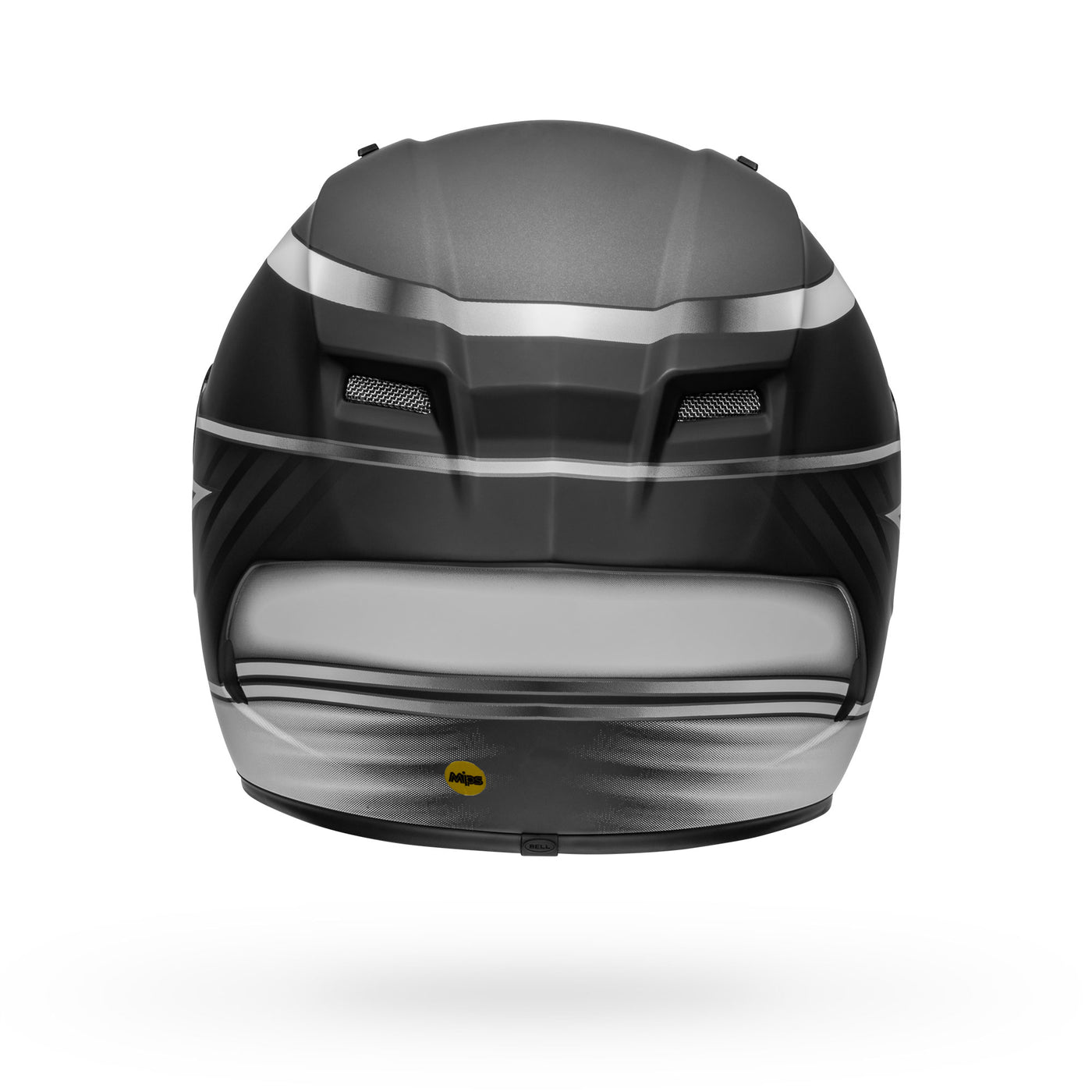 bell qualifier dlx mips street full face motorcycle helmet raiser matte black white back