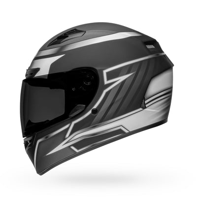 bell qualifier dlx mips street full face motorcycle helmet raiser matte black white left