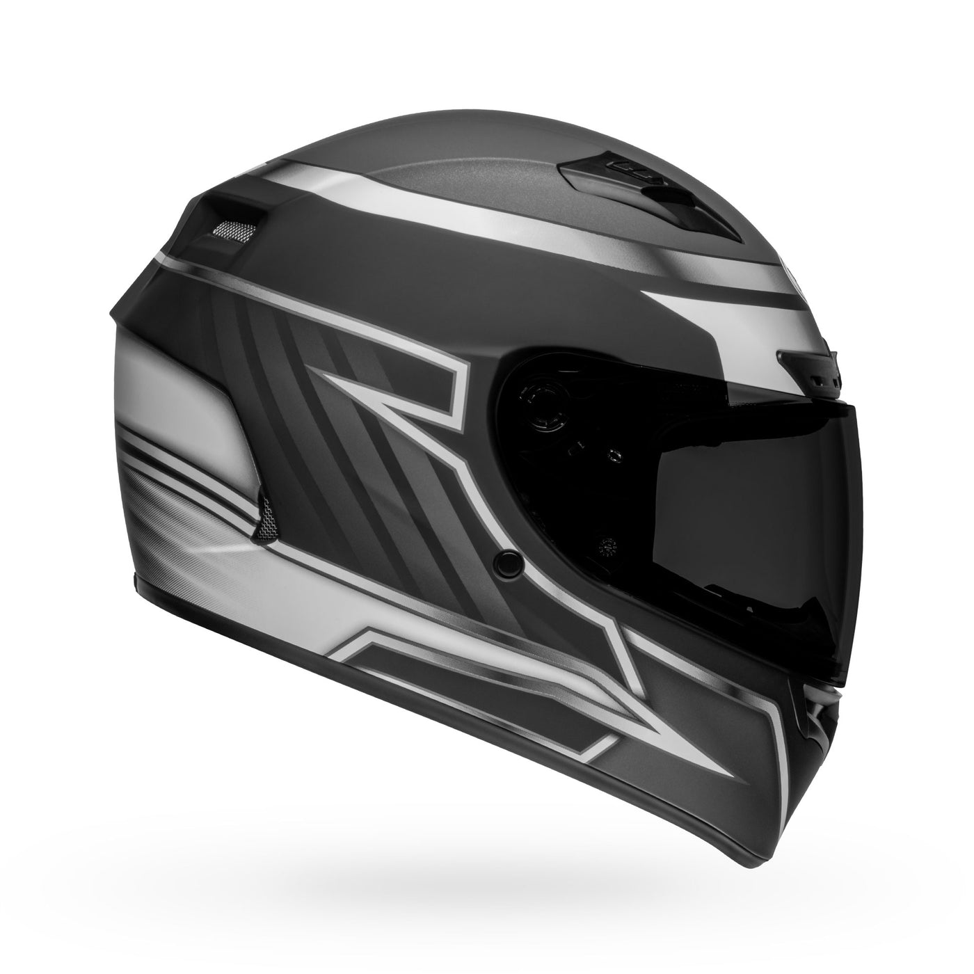 bell qualifier dlx mips street full face motorcycle helmet raiser matte black white right