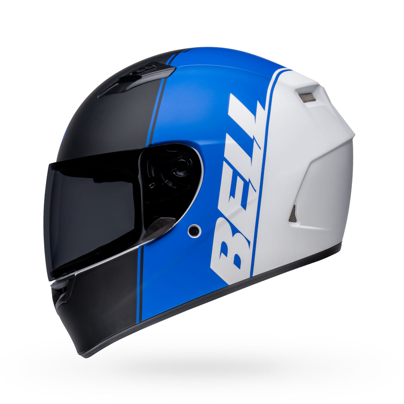 bell qualifier street full face motorcycle helmet ascent matte black blue white left